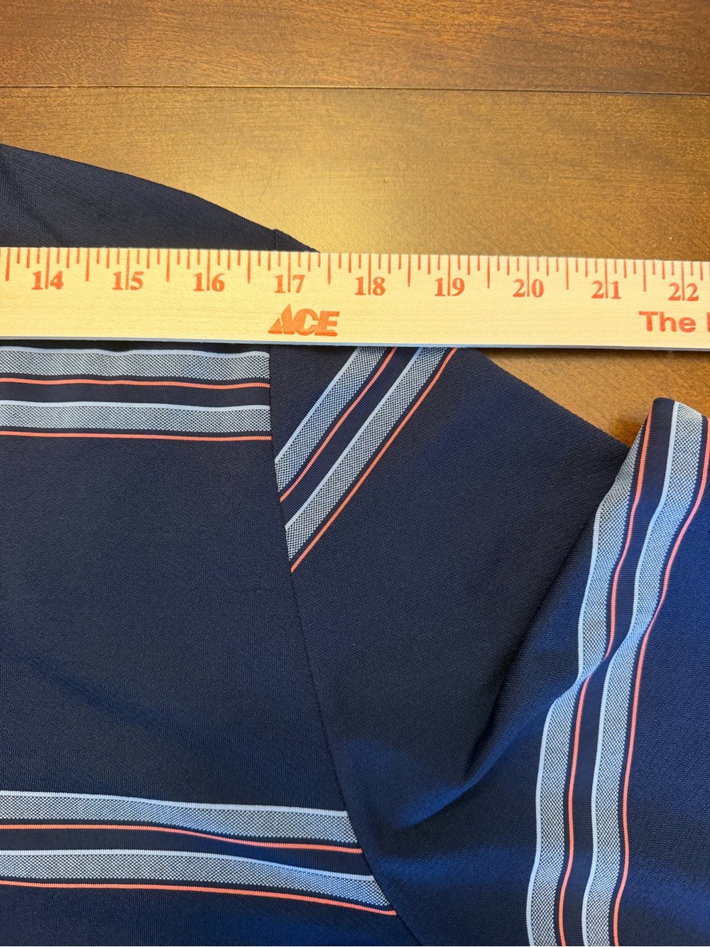 Callaway Opti-Dri Men's Large Golf Polo Navy Striped Stretch Meadowest Golf Club - Picture 7 of 14